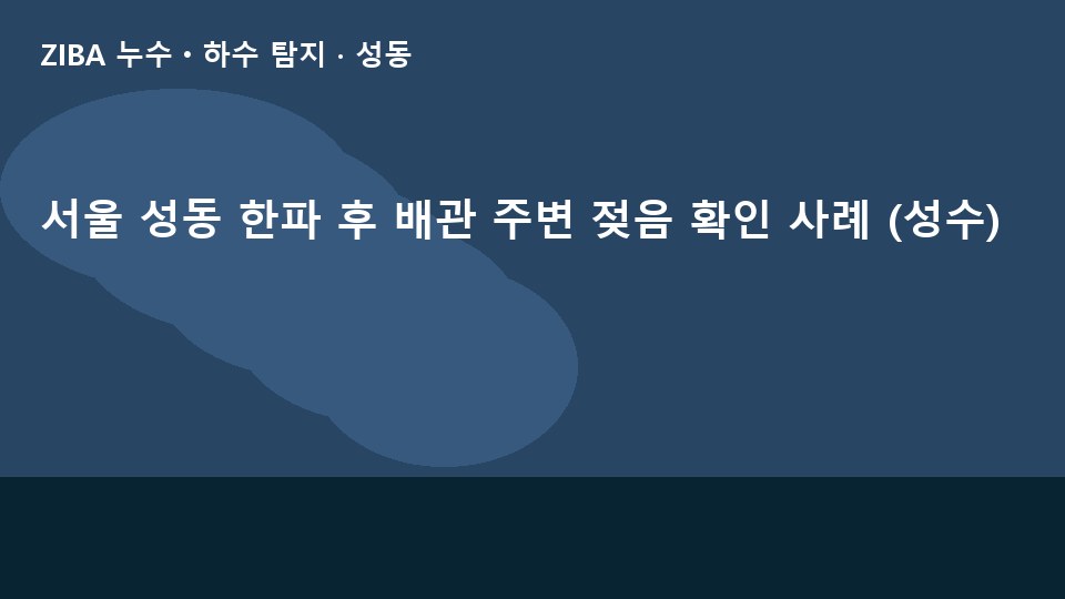 서울 성동 한파 후 배관 주변 젖음 확인 사례 (성수)